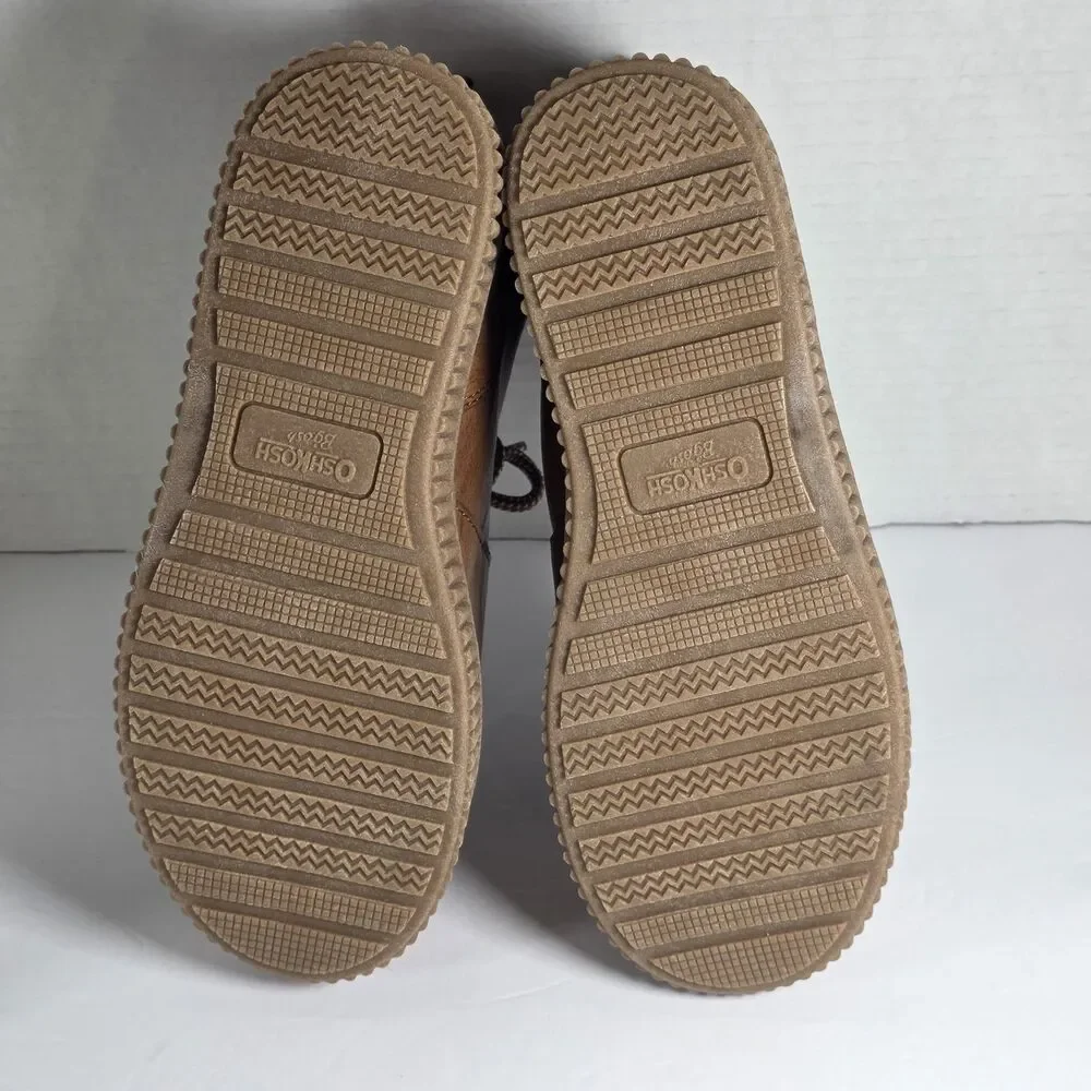 OshKosh B'gosh Kids Size 3 Brown Haskell-OY Ankle Boots Faux Fur Lace Up Winter